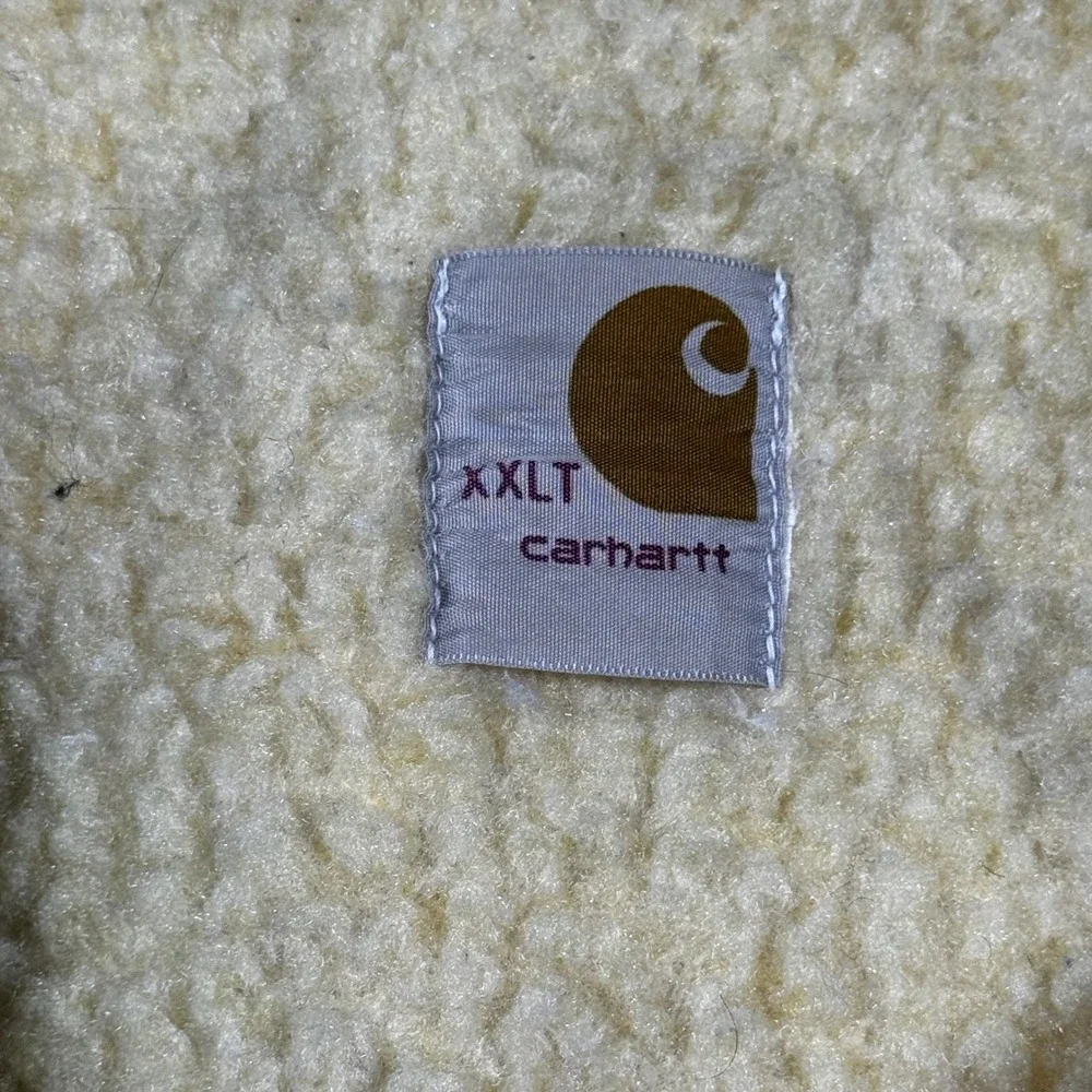 Vintage Carhartt Sherpa Lined Duck Canvas Vest Mens XXLT Tan Brown V02 BRN‎